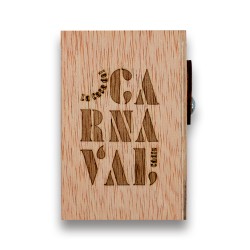 Cajapito madera Casa del Carnaval grabada